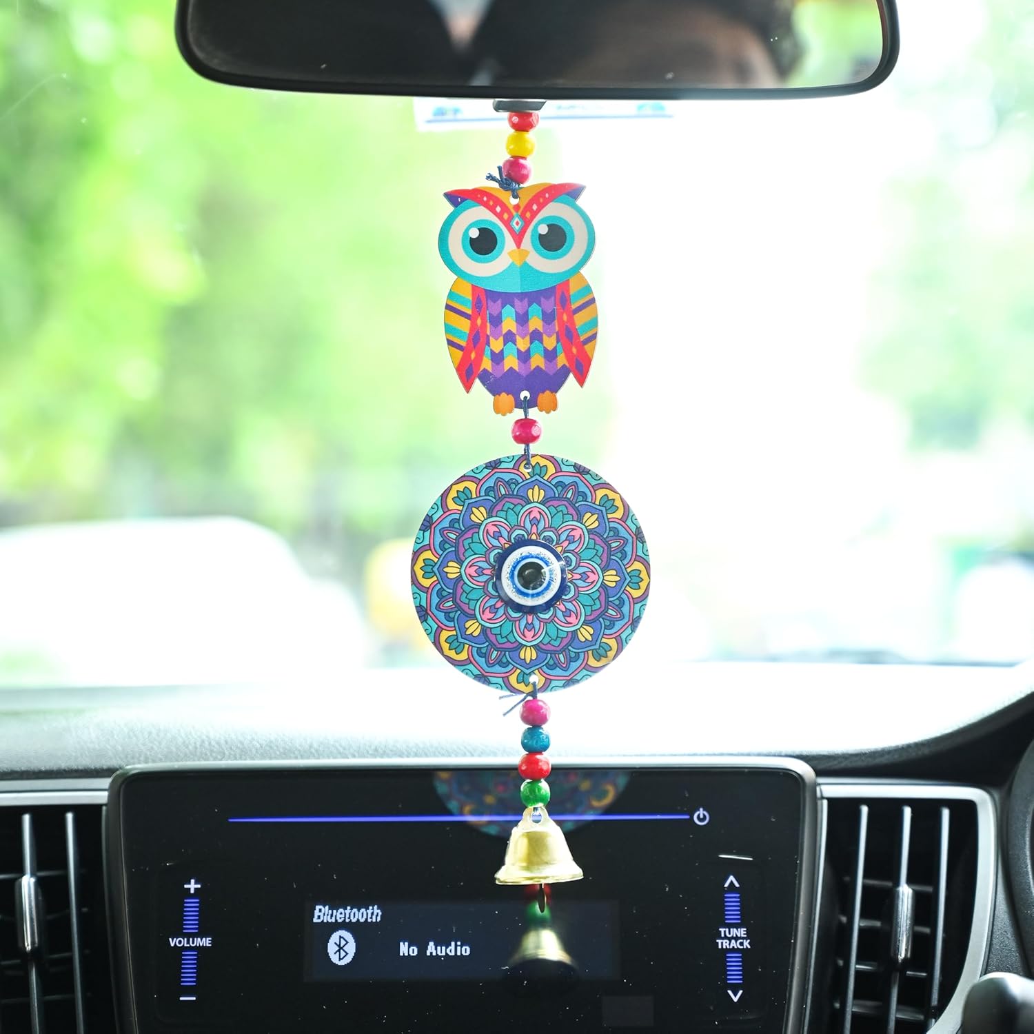 Hindcraft Decorative Items for Living Room – Blue Owl Evil Eye Hanging Pendant | Lucky Nazar Battu Amulet for Home, Office & Car | Stylish Protection Ornament for Room Decor - Image 7
