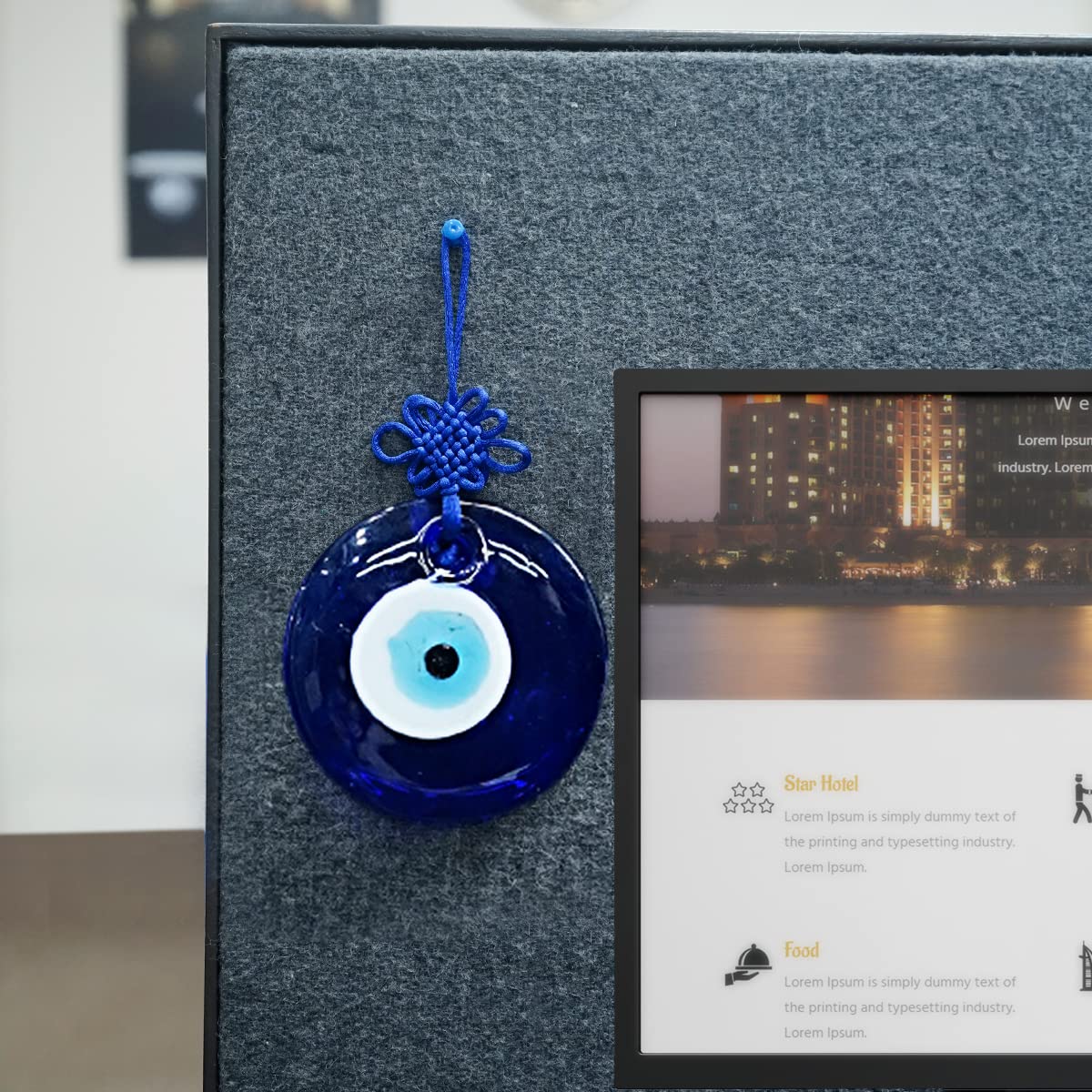 Shubhanjali Glass Evil Eye Hanging for Home 3 Inch | Evil Eye Hanging for Car Protection Home Entrnace Hanging - Image 5