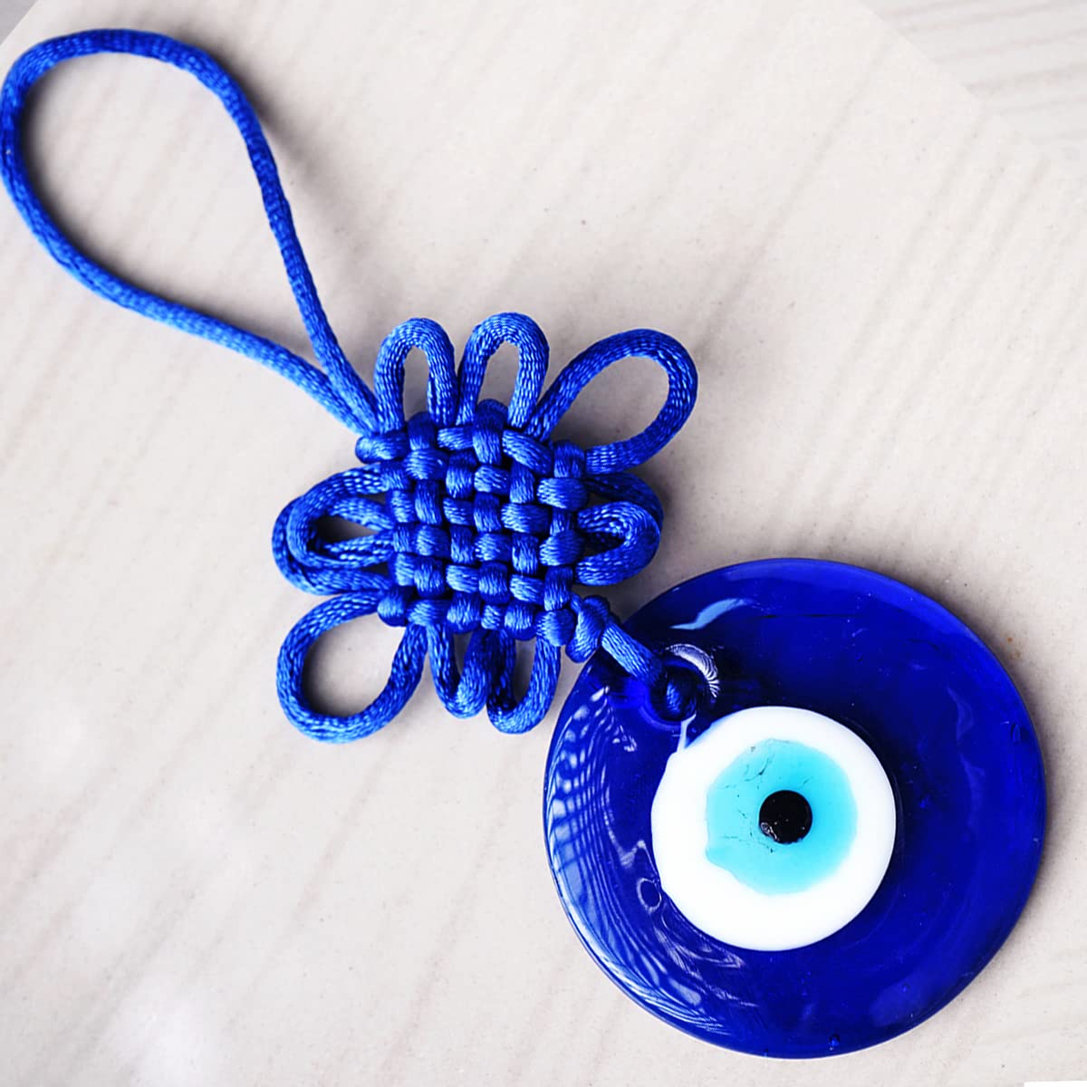 Shubhanjali Glass Evil Eye Hanging for Home 3 Inch | Evil Eye Hanging for Car Protection Home Entrnace Hanging - Image 7