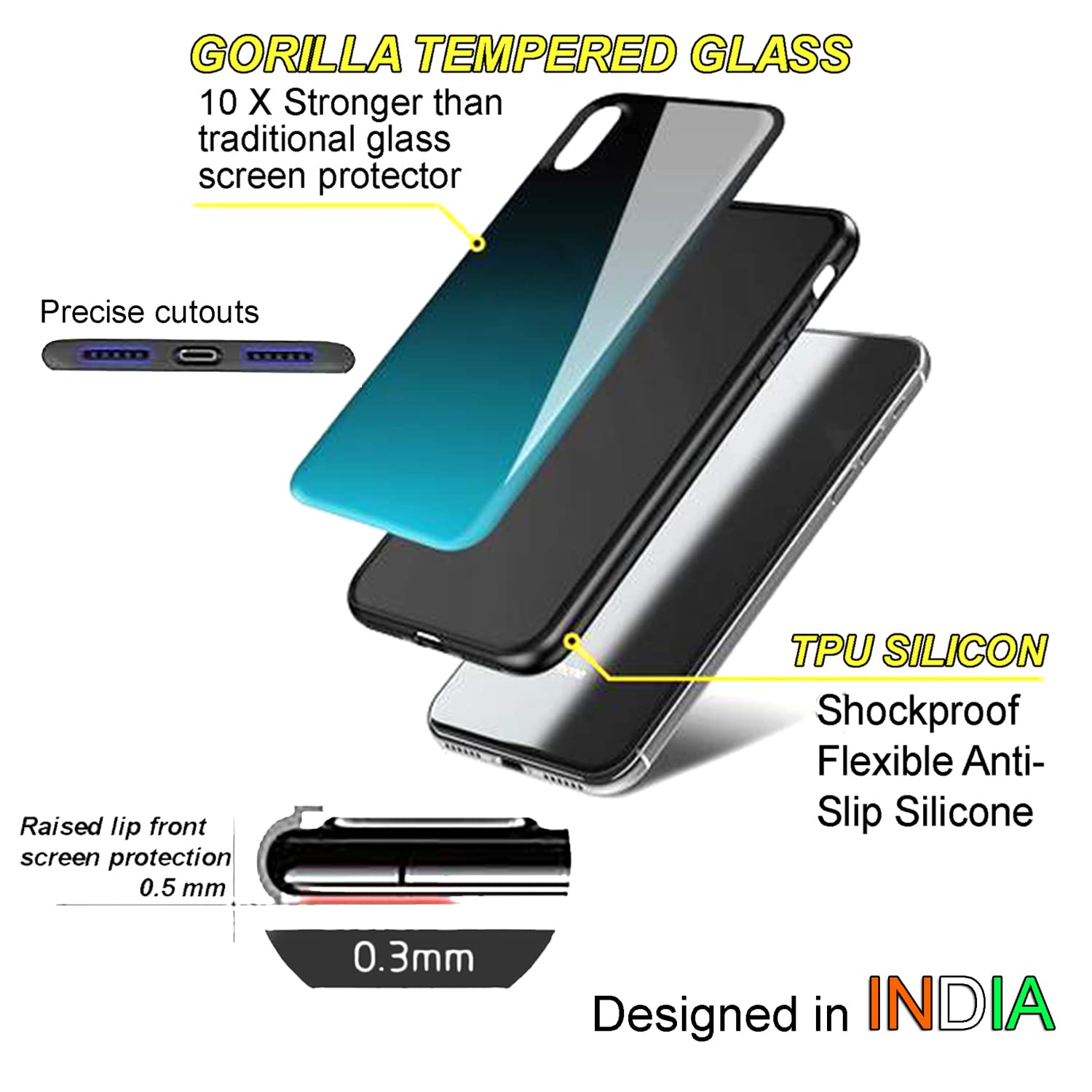 COLORflow Back Cover case Compatible with iPhone 15 | Evil Eye Charm Customized | Shockproof TPU Bumper with Camera Protection Back Cover Compatible with iPhone 15 - Image 7