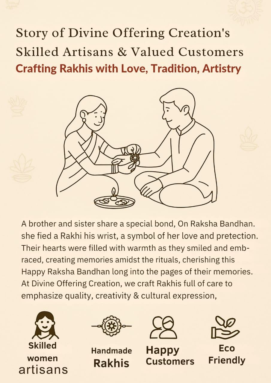 Evil Eye Rakhi for Set brother and bhabhi | Designer Evil Eye Hand Rakhi Set with Roli Chawal and Raksha Bandhan Greeting Card For Men | Rakshabandhan, Premium evil eye raakhis - Image 7