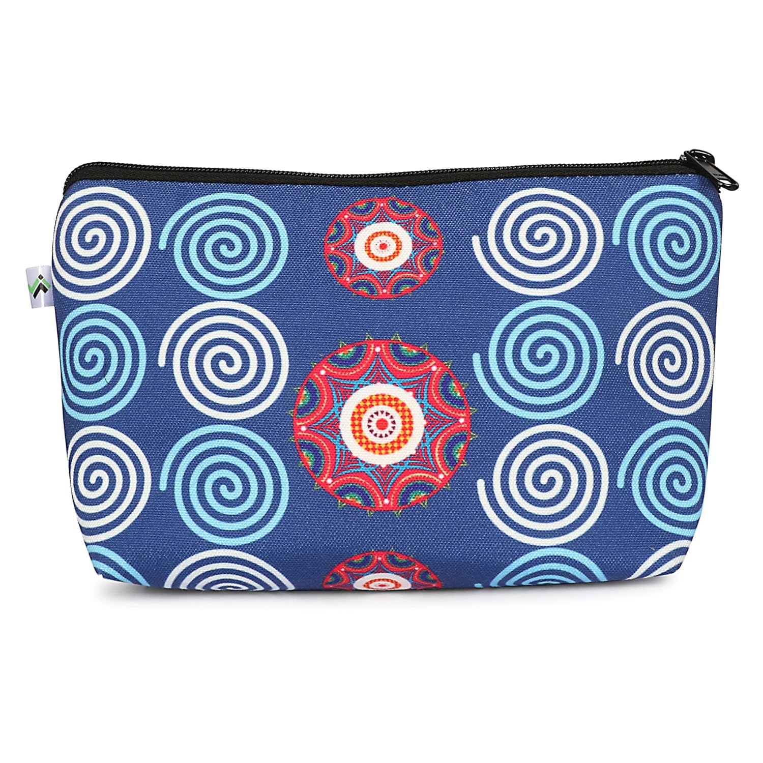 Jellify Canvas Blue Mandala Print Makeup Pouch for Girls, Canvas Cosmetic Pouch for Women, Small Pouches for Women - Image 2