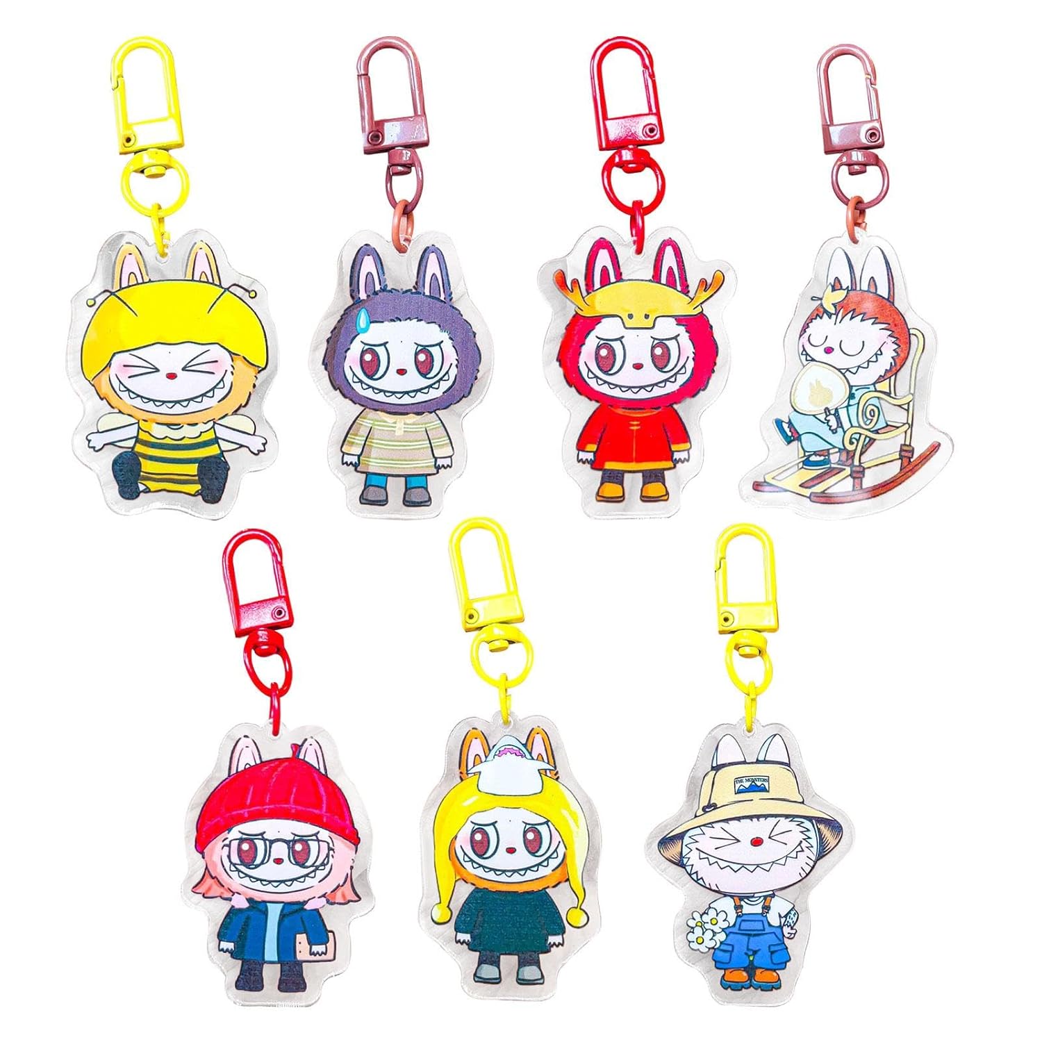 MERISHOPP® Cartoon Keychain Key Holder Funny Hanging Ornament for Backpack Wallet Decor Style A|Clothing, Shoes & Accessories | Womens Accessories | Key Chains, Rings & Finders - Image 3