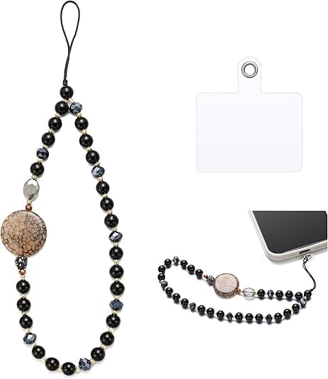 Pearl Charm, Detachable Wrist Strap, Hands-Free Keychain, Aesthetic Beaded Chain, Phone Case Accessories for Women Girls, White - Image 2