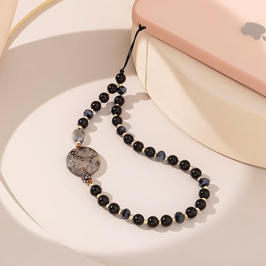 Pearl Charm, Detachable Wrist Strap, Hands-Free Keychain, Aesthetic Beaded Chain, Phone Case Accessories for Women Girls, White - Image 3