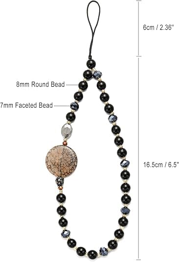 Pearl Charm, Detachable Wrist Strap, Hands-Free Keychain, Aesthetic Beaded Chain, Phone Case Accessories for Women Girls, White - Image 6