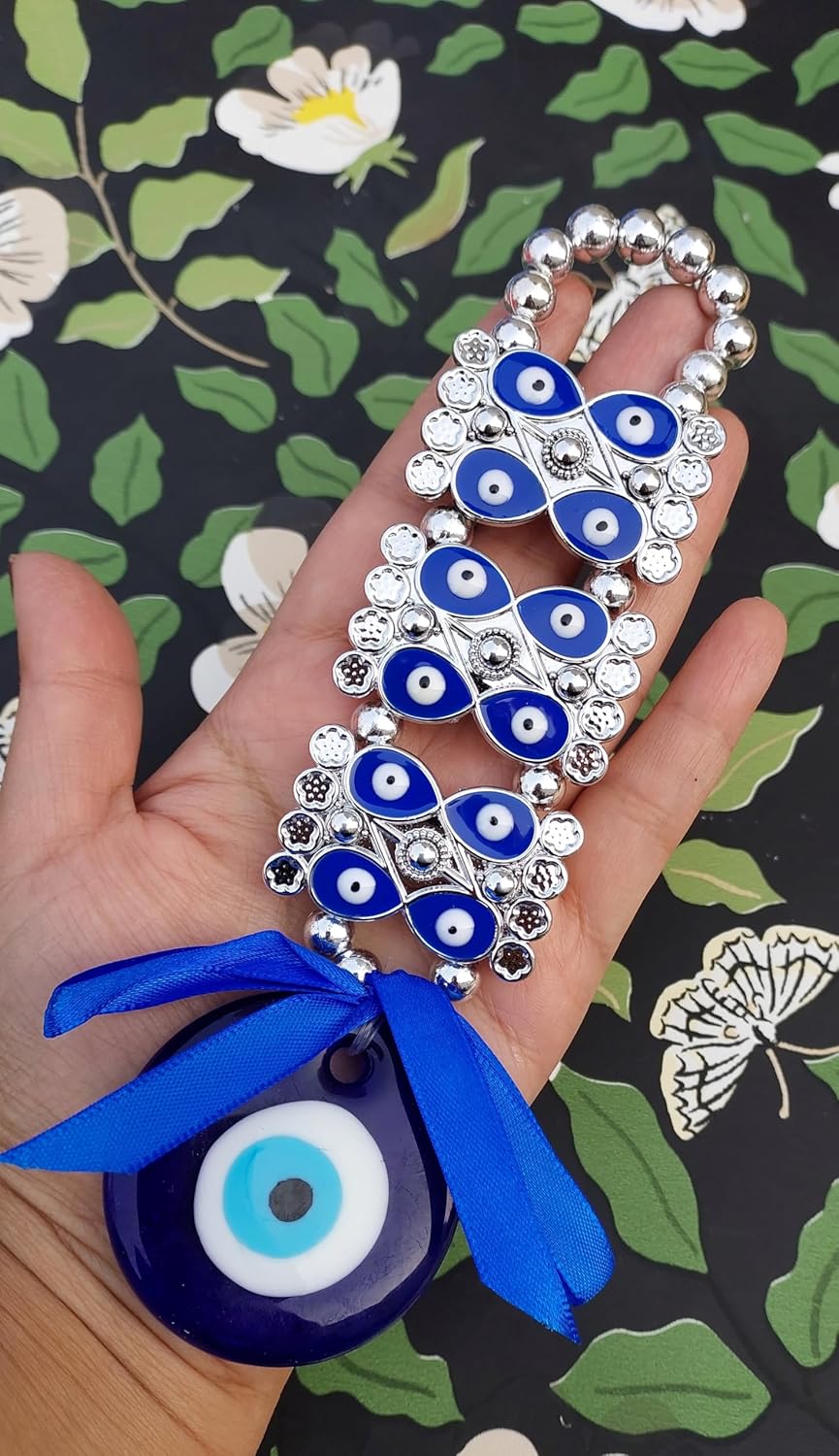 ART FLAUNTS Evil Eye Hanging for Home, Om Nazar Battu for Home Protection, Shop, Office and House Main Entrance Door (Blue Eyes) - Image 5