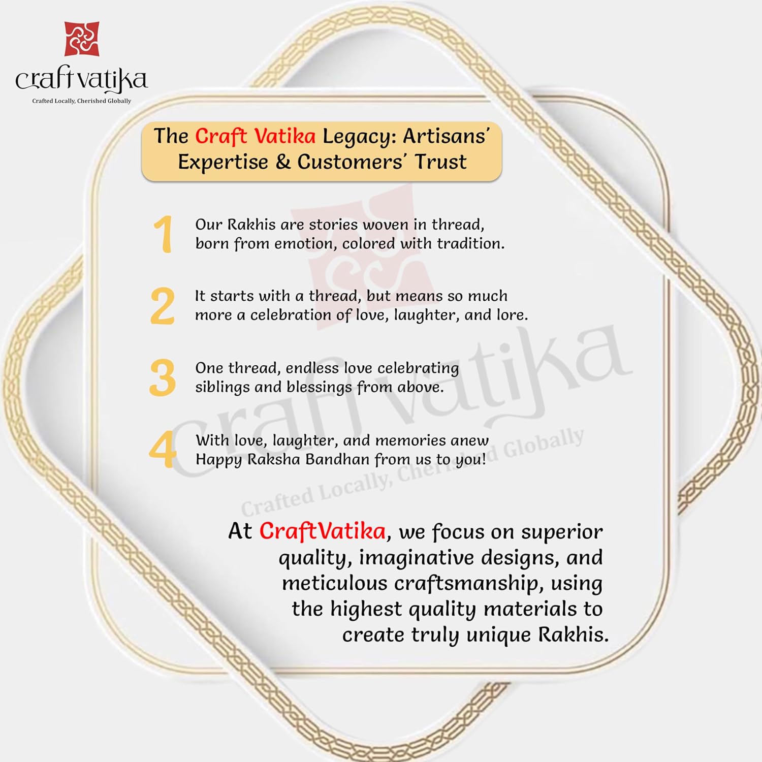 CraftVatika Design Evil Eye Rakhi Set of 6 for Brother, Rakhi Set for Bhaiya, Boy, Men, Girls, Sisters, Kids Rakhis for Rakshabandhan With Gift for Home Decor - Image 6