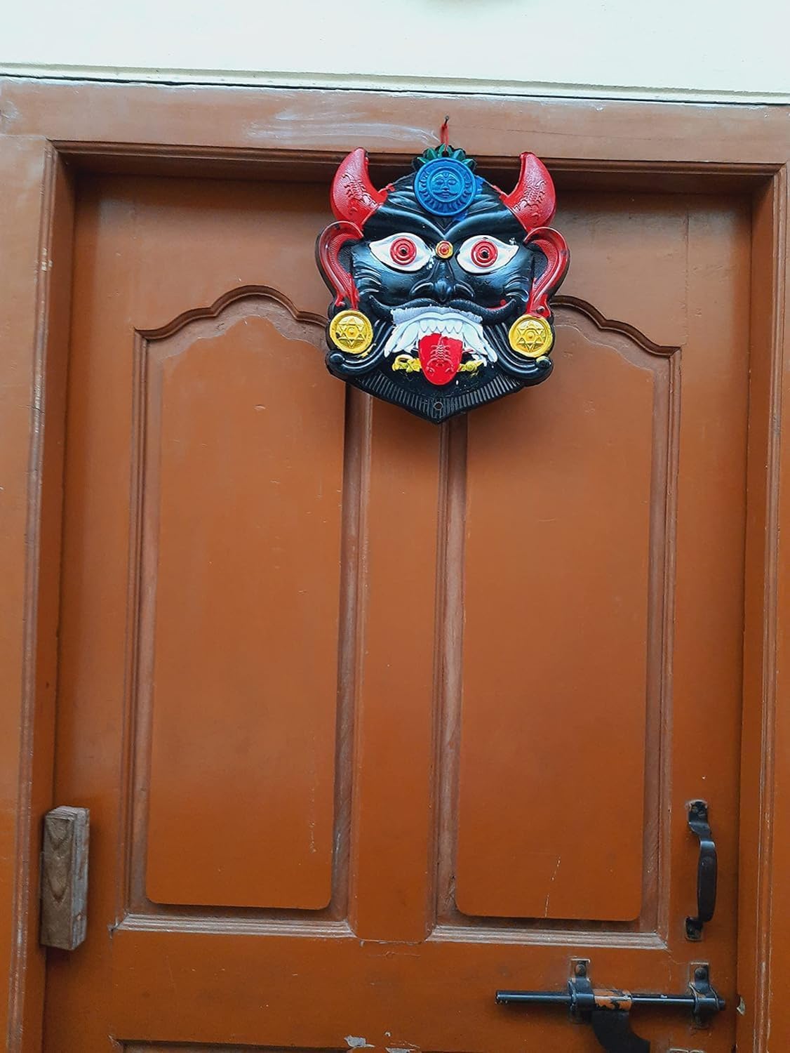 Drishti Bommai Nazar Battu Mahakala Mask Wall Hanging Ideal Gift with Self Adhesive Hook - Image 5