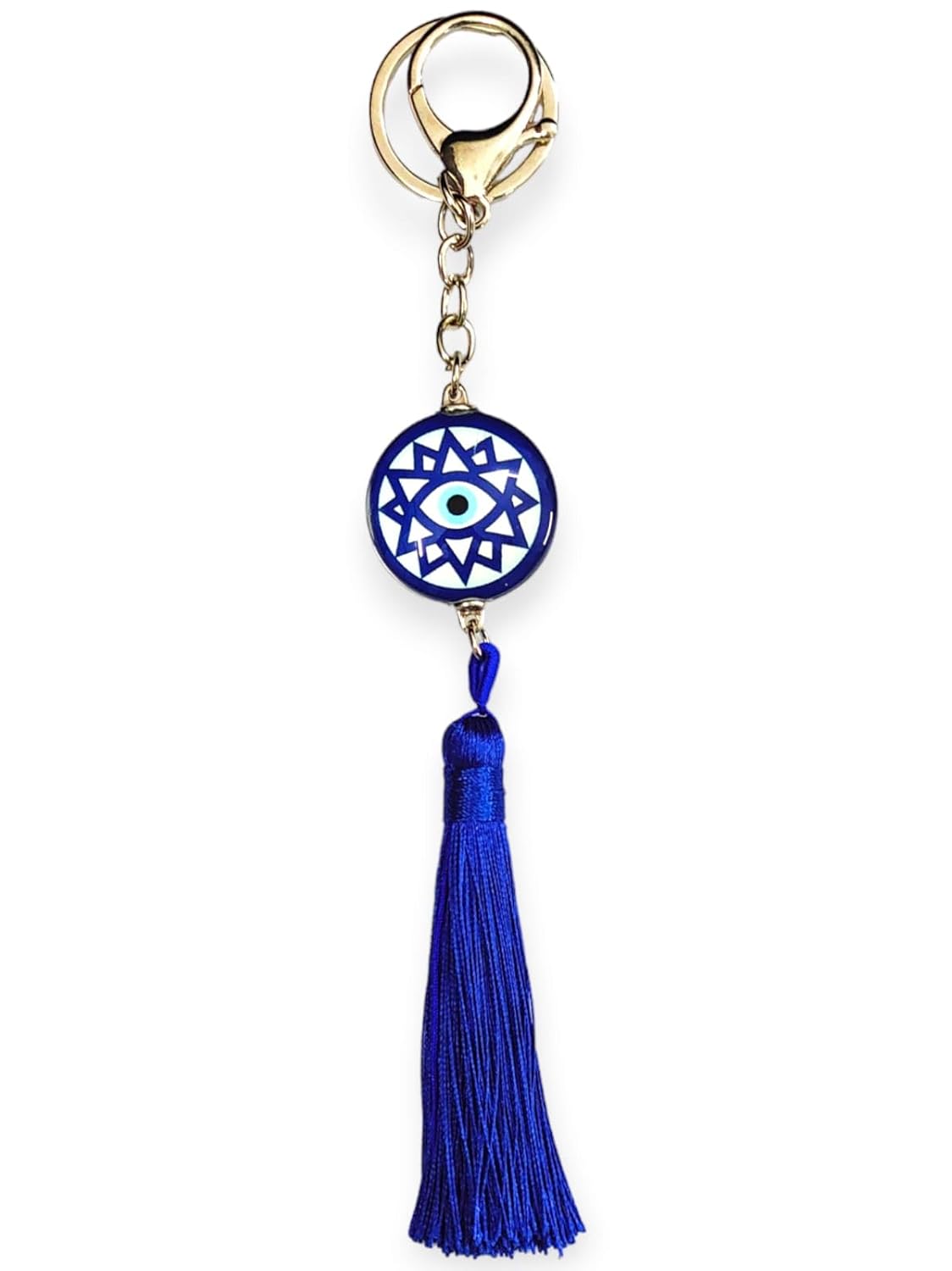 AMANVANI Blue Beads Evil Eye Keychain, Keychains for Girls,Handbag or Purse with Thread Charm Keyring, Evil Eye Hanging For Home Entrance Door,Wall,Car Pendant - Image 9