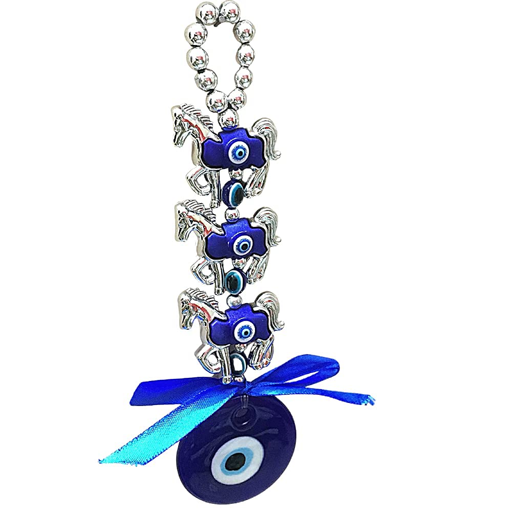 Ripe India Nazar Suraksha Turkish Evil Eye Talisman Door Wall Car Hanging Amulet (Blue Eyes) - Image 2
