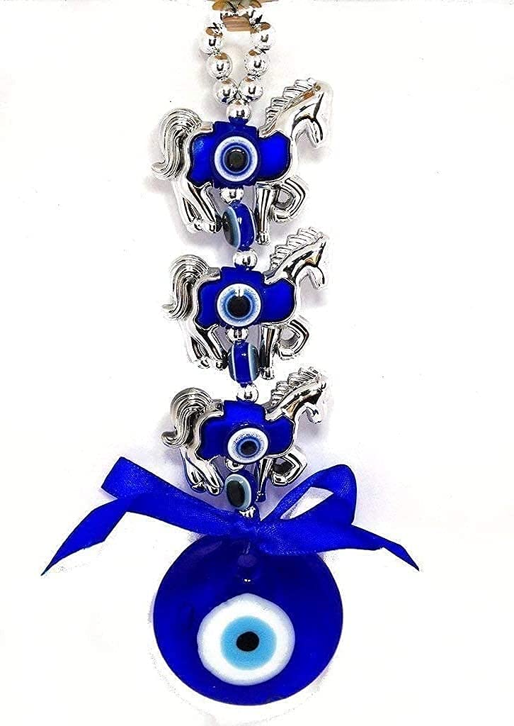 Ripe India Nazar Suraksha Turkish Evil Eye Talisman Door Wall Car Hanging Amulet (Blue Eyes) - Image 3