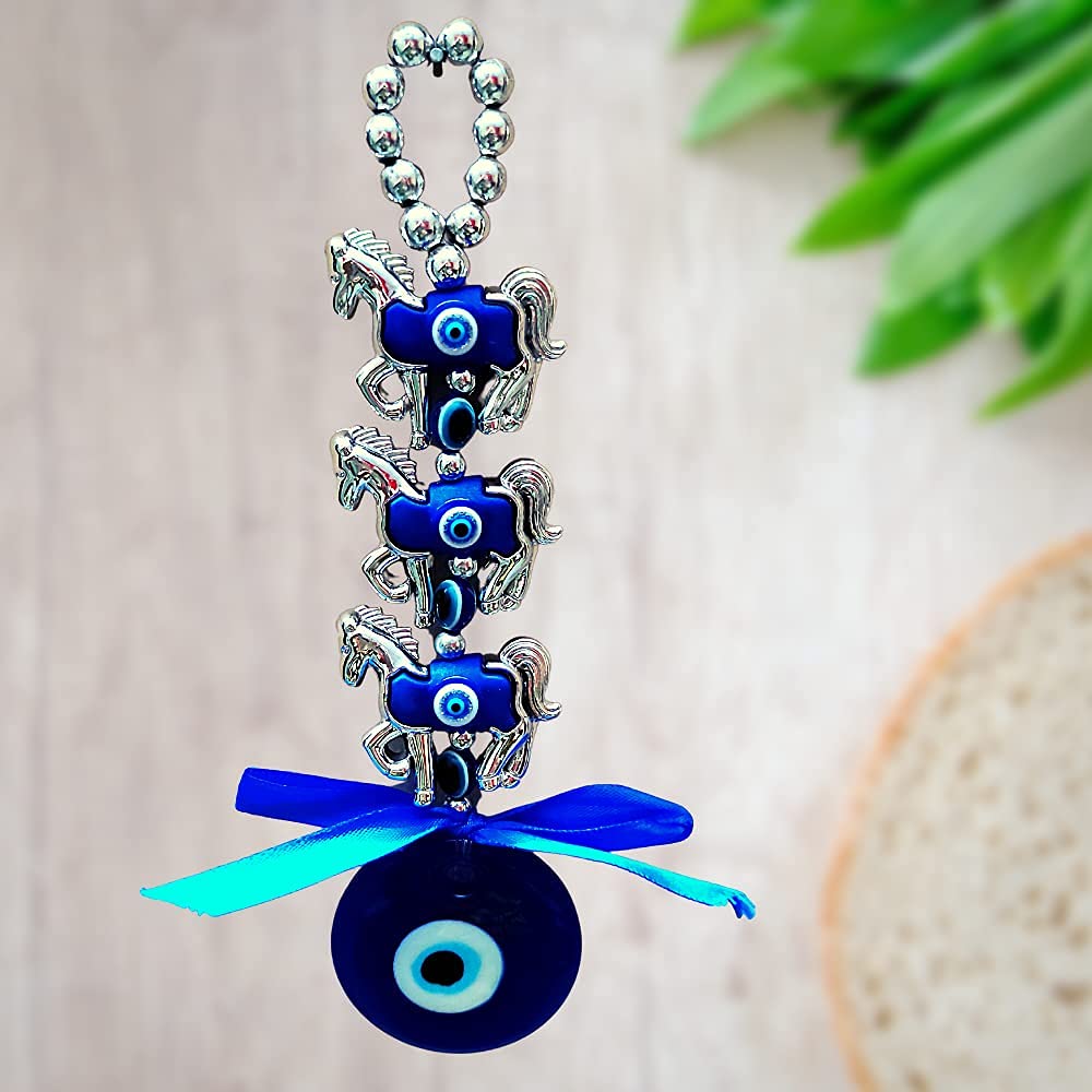Ripe India Nazar Suraksha Turkish Evil Eye Talisman Door Wall Car Hanging Amulet (Blue Eyes) - Image 4