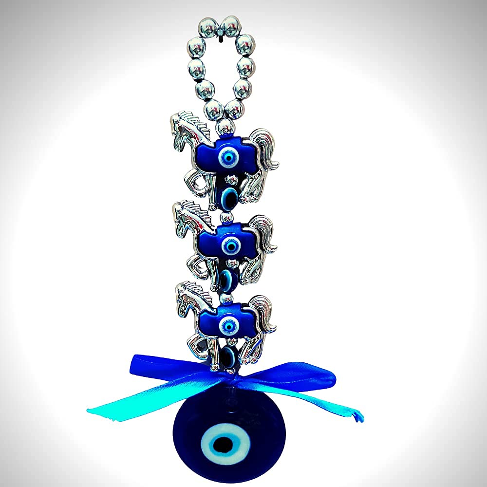 Ripe India Nazar Suraksha Turkish Evil Eye Talisman Door Wall Car Hanging Amulet (Blue Eyes) - Image 5