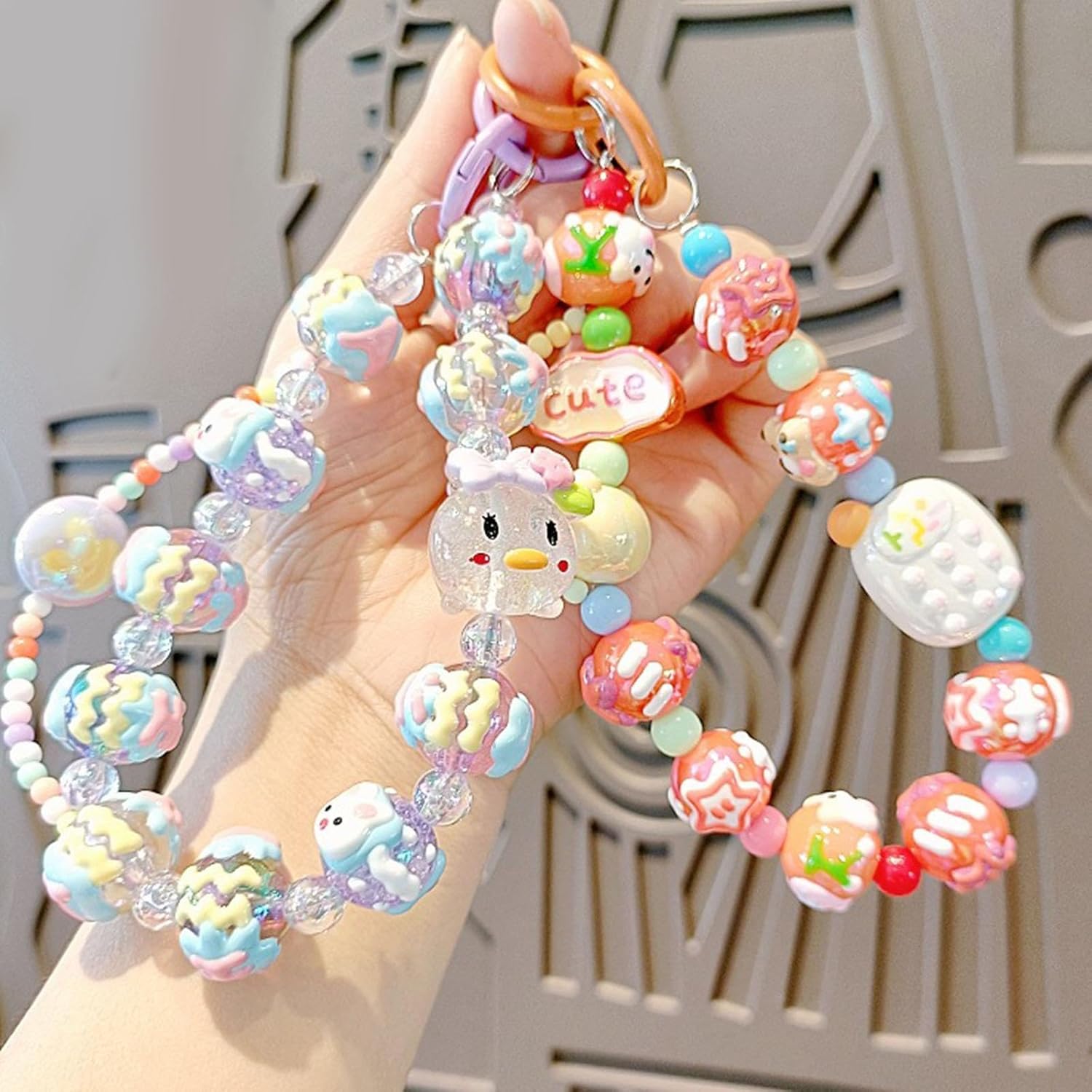 Club Bollywood® 6xKey Ring Bangle Chain House Car Keys Ring Holder Beaded Key Ring Bracelet Blue|Clothing, Shoes & Accessories | Womens Accessories | Key Chains, Rings & Finders - Image 2
