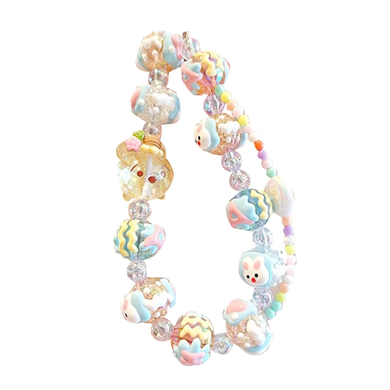 Club Bollywood® 6xKey Ring Bangle Chain House Car Keys Ring Holder Beaded Key Ring Bracelet Blue|Clothing, Shoes & Accessories | Womens Accessories | Key Chains, Rings & Finders - Image 3