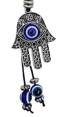 Snabs Hamsa hand Keychain for Girls, Women Purse, Wallet, College Bags, Handbags, Side Bags, Scooter Keys, Evil Eye Keychain with Metal Key Ring Anti-Rust, 12 cm - Image 3