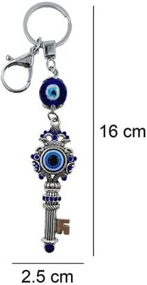 Decorat-In Evil Eye Keychain Key Ring for Women Men Car Good Luck Lucky Charm Protection For Car Bike Bags - Image 3