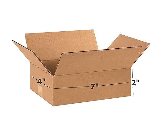 SecureShip 3 Ply Brown Corrugated Packing box Size: 7x4x2 Length 7 inch Width 4 inch Height 2 inch Shipping box Courier Box (Pack of 100) - Image 2