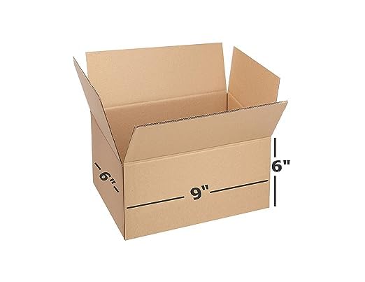 SecureShip 9 x 6 x 6 Corrugated Cardboard 3 Ply Box For Packing, Moving, Shipping, Gifting, Multi Propose Use (Pack of 50) - Image 2