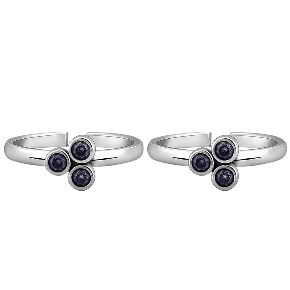 GIVA 925 Oxidised Silver Dhriti Toe Rings| Toe Rings for Women and Girls | With Certificate of Authenticity and 925 Stamp | 6 Month Warranty - Image 2