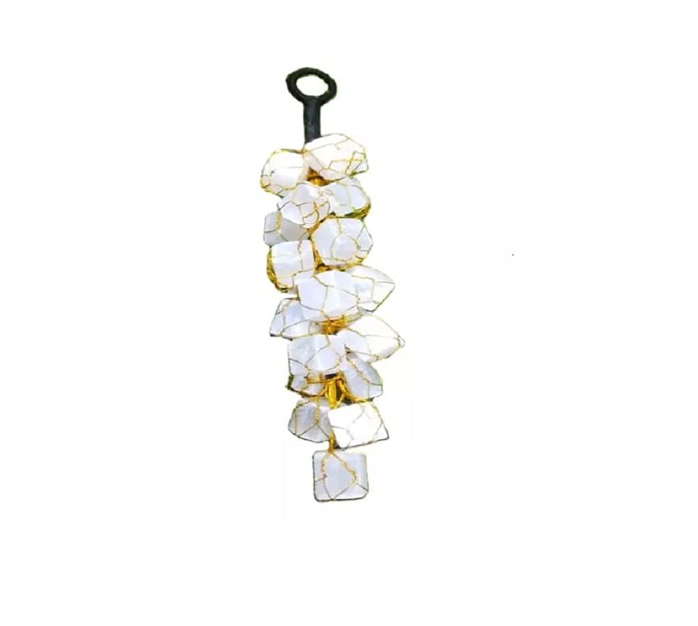GEMTUB Selenite Rough Chunks Vastu Correction Yin Yang Door Hanging for Protection from Negative Energy & Evil Eyes (Selenite) - Image 2