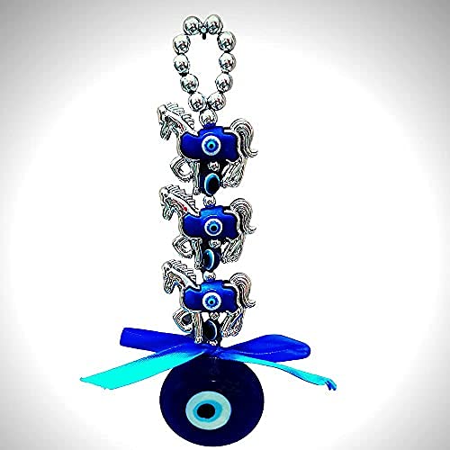 Ripe India Nazar Suraksha Turkish Evil Eye Talisman Door Wall Car Hanging Amulet (Blue Eyes) - Image 2