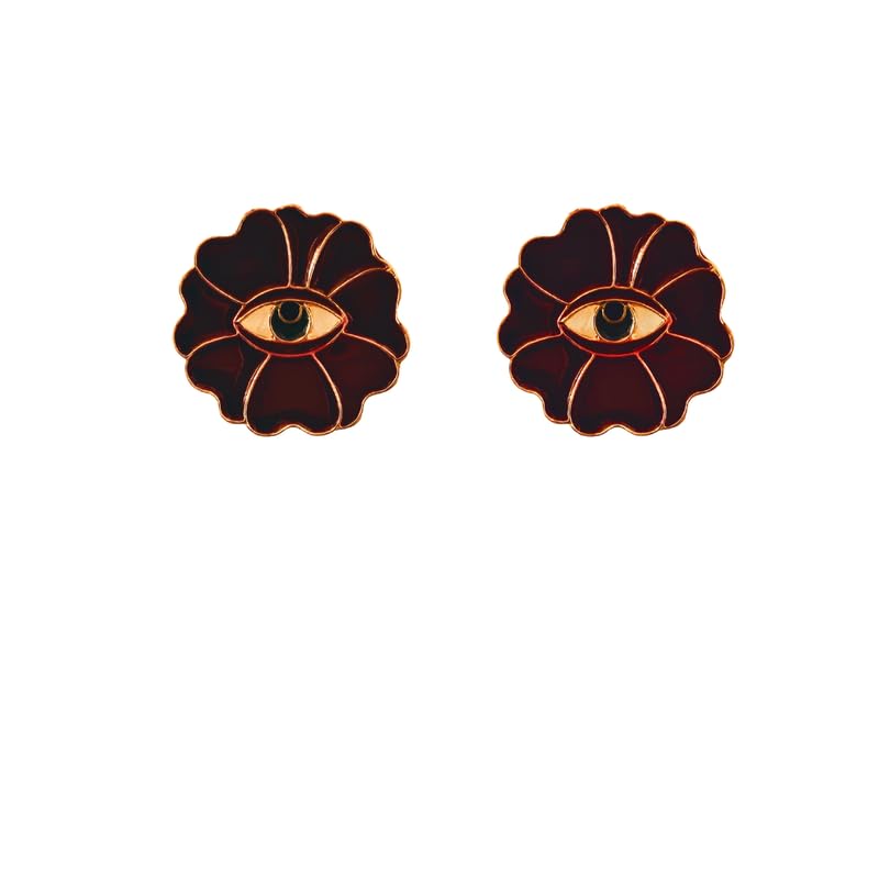 VIANA JEWELS Traditional Stylish Casual Evil Eye Studs Earrings For Girls and Women - Image 2