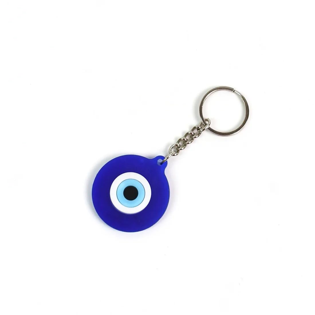 Exxelo Blue & Silver Evil Eye Keychain – Stylish Nazar Keyring for Bike, Car & Home | Protective Charm Key Chain for Gifting, Good Luck & Ward Off Negativity - Image 2