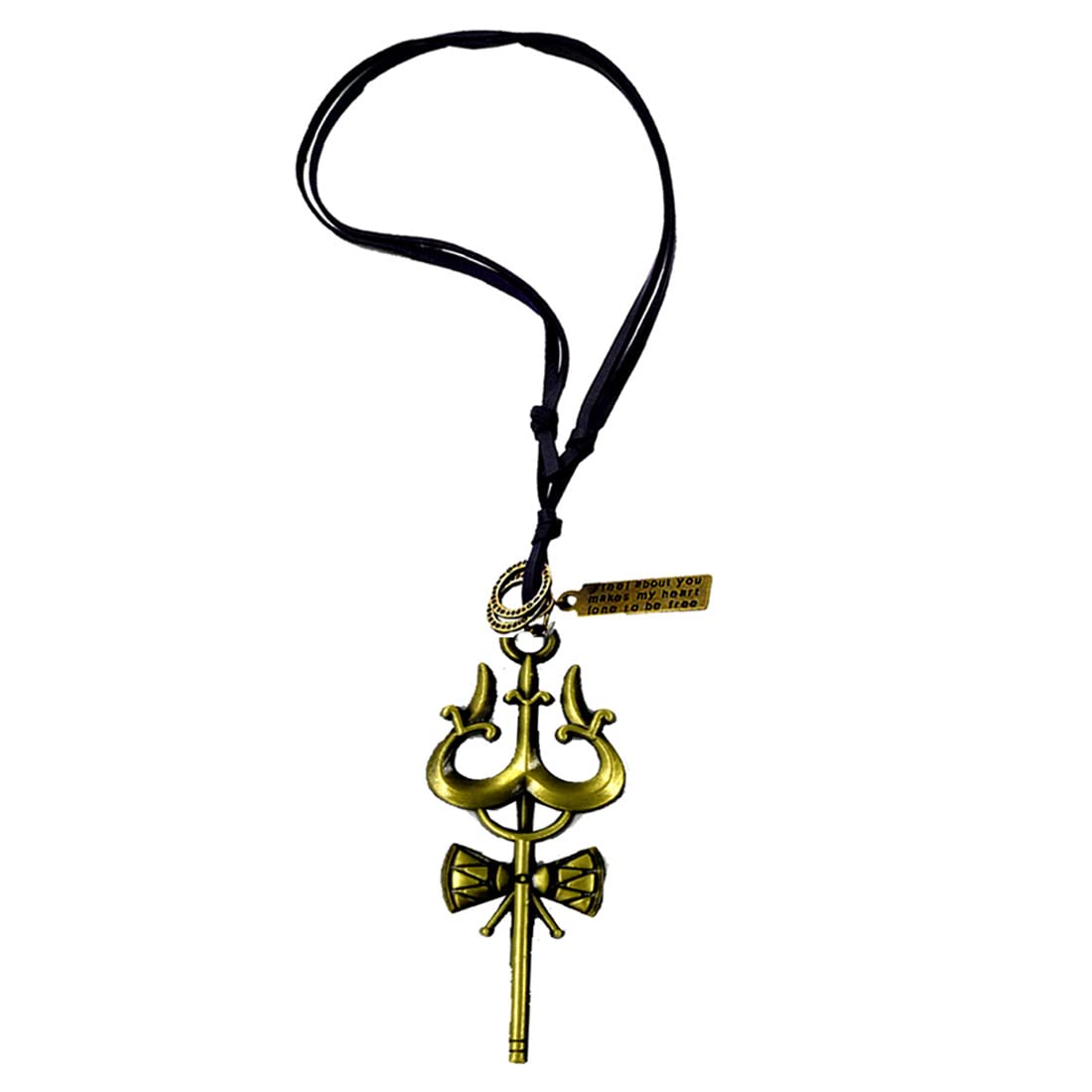 AFH Trishul Damaru Lord Shiva Bronze Car Hanging Charm Decorative Hanging Ornament - Image 2