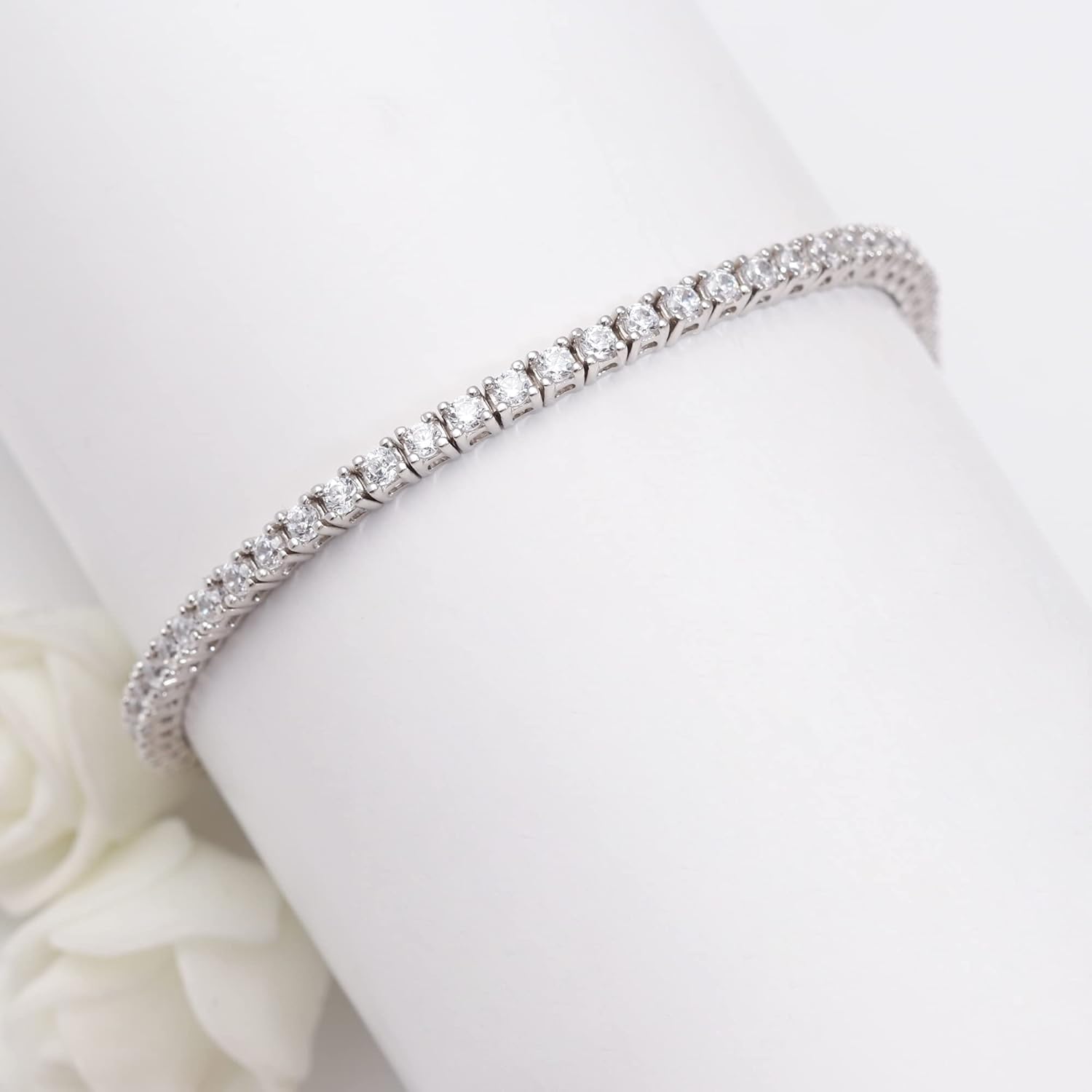 GIVA 925 Silver Zircon Tennis Bracelet|Gifts for Women and Girls | With Certificate of Authenticity and 925 Stamp | 6 Month Warranty - Image 4