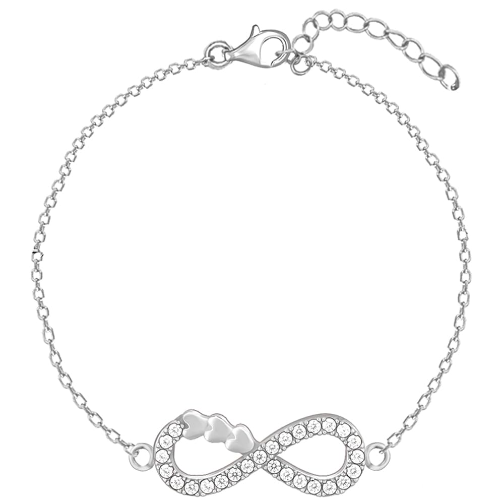 GIVA 925 Silver Rose Gold Infinity Pendant Necklace Ring Stud Earrings Toe Rings Anklet Bracelet Sets | Gifts for Women & Girls - Image 2