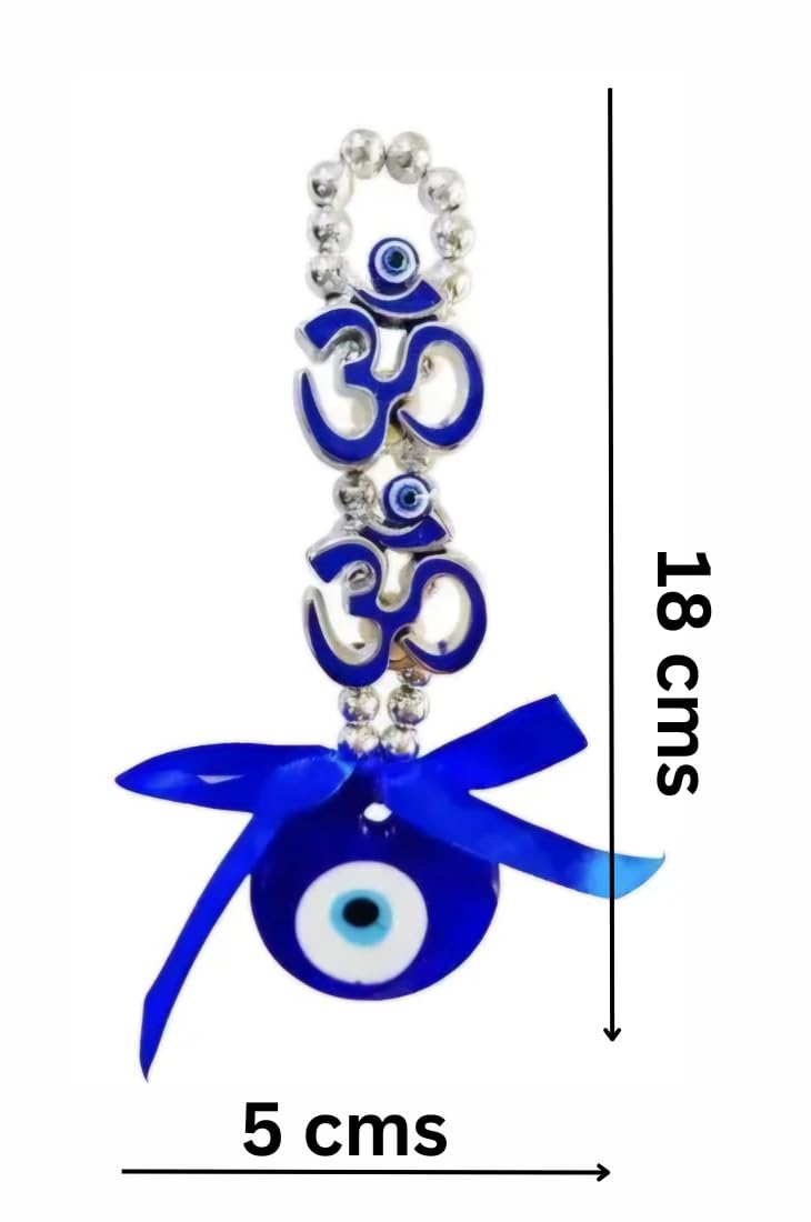 DT DECTONE Combo of 2 Lucky Evil Eye Nazar Battu, Big Om Evil Eye and Medium Om, Lucky Nazar Battu for Home Protection, Good Luck Charm and Prosperity at Office & Home - Image 4