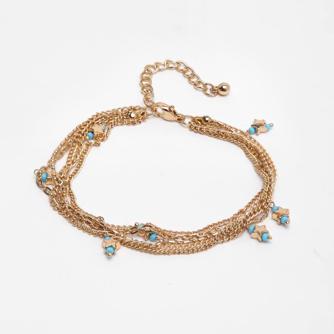 Evil eye metal chain charm baracelet set - Image 6