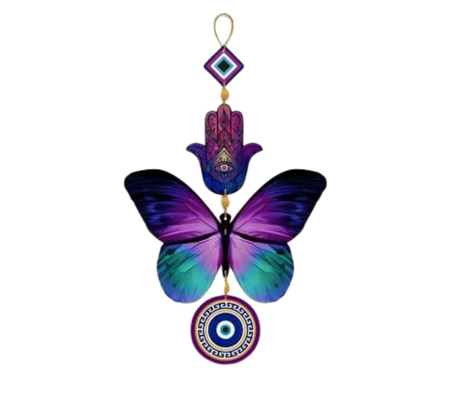 Webelkart Decorative Wall Hanging For Door Entrance, Butterfly Evil Eye Wall Hanging For Protection And Elegance Home Decor, Unique Design Nazar Battu/Suraksha Kawach - Image 5