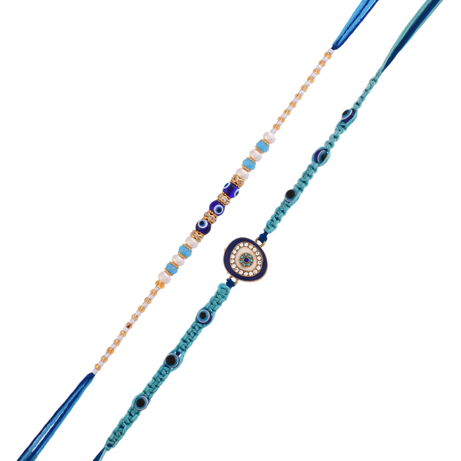 VOYLLA Pack Of 2 Evil Eye Charms Men's Rakhis|Pack Of 2 Rakhi|Rakhi For Brother|Rakhi Combo| - Image 6