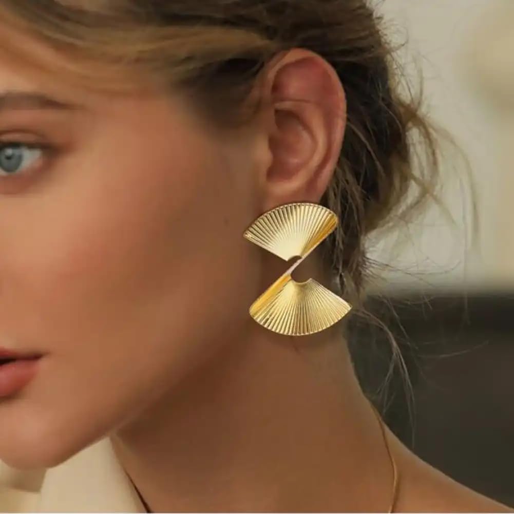 Shining Diva Fashion Latest Stylish Gold Plated Earrings for Women and Girls - Image 3