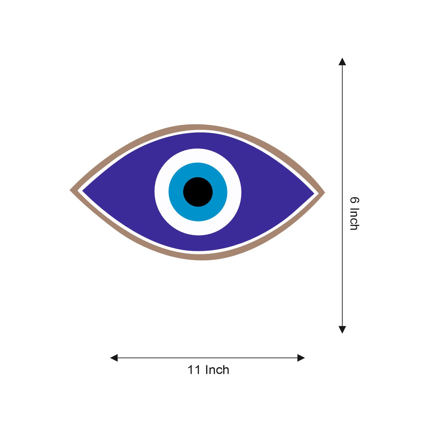 Nupur Studios “Blue Evil Eye” ready to hang wooden artwork for Home decor/Positive Vibes/Evil Eye/Handmade/Wall Art/Offices/Diwali Decoration/Good Luck Charm/Nazar Protection - Image 5
