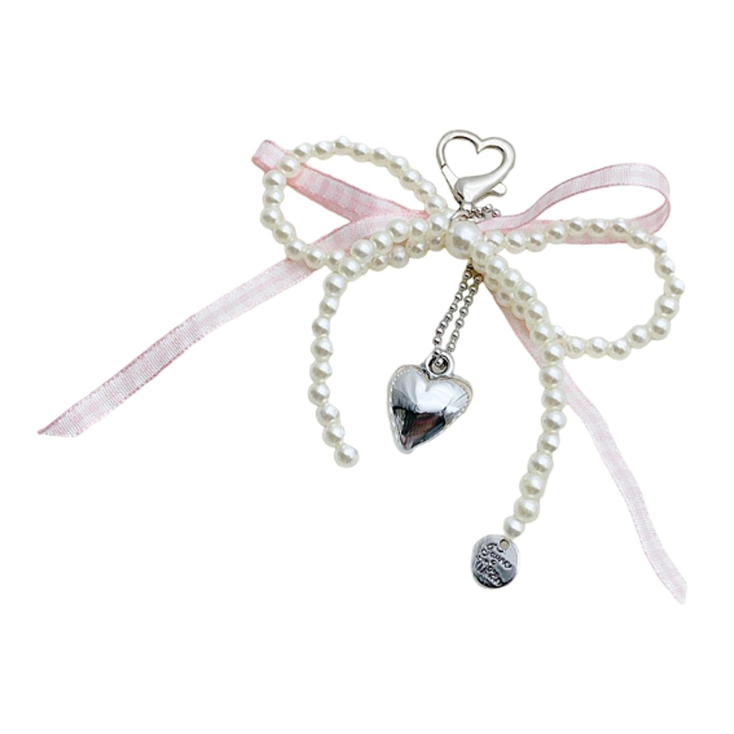 CLUB BOLLYWOOD® Bow Keychain Creative Ribbon Heart Bow Beaded Keyring for Hand s Party Pink|Clothing, Shoes & Accessories | Womens Accessories |Key Chains, Rings & Finders|1 Keychain Pendant - Image 9