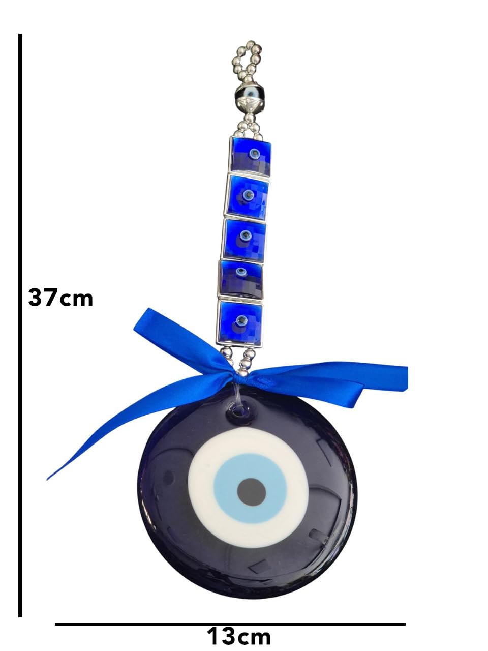DT DECTONE Evil Eye Hanging for Home & Office | Turkish Evil Eye for Good Luck & Prosperity,Main Door Entrance Nazar battu Hanging, Good Luck Charm and Prosperity 12.7 cm - Image 6
