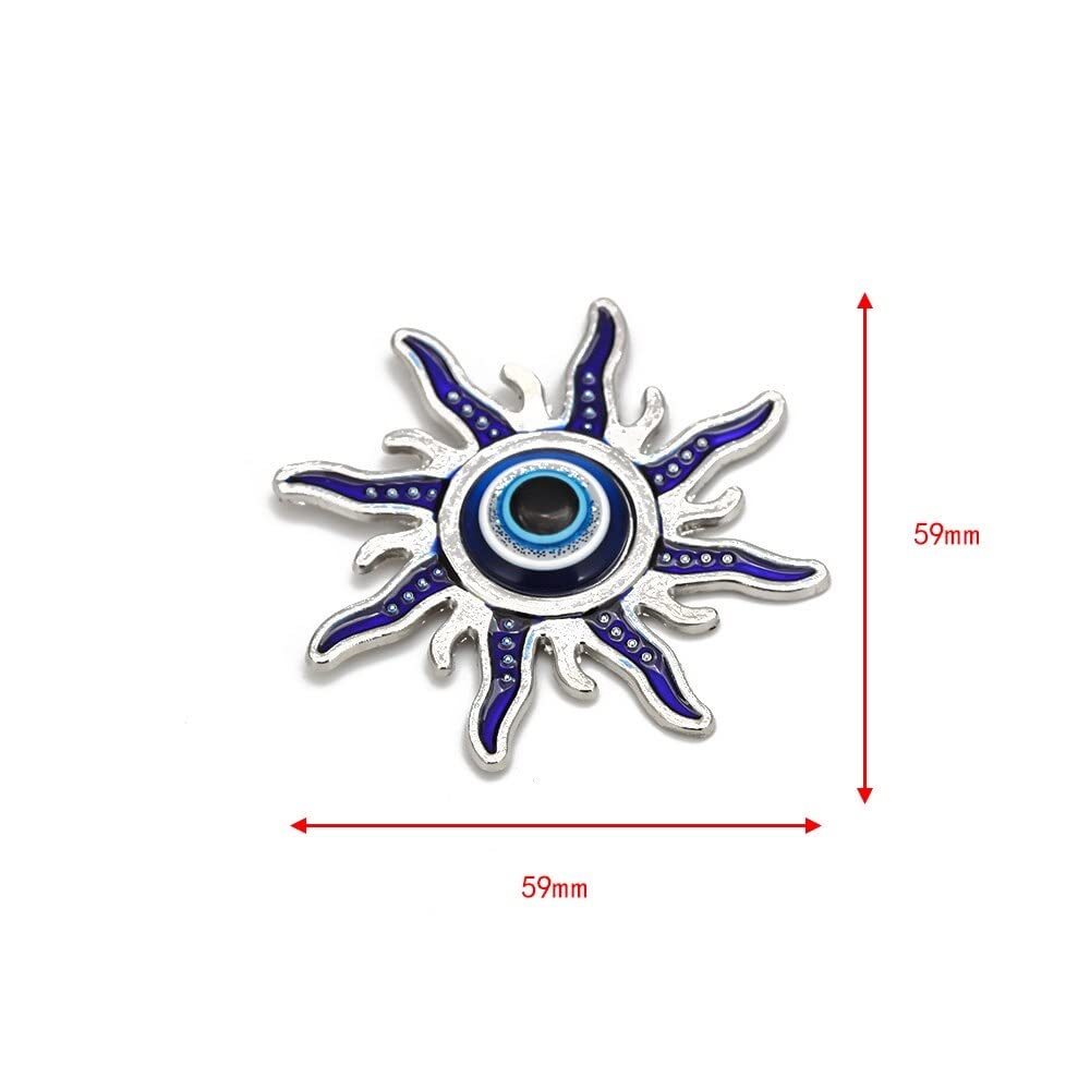 BLUE BEADS Home & Decor Magnets Evil Eye Sun Fridge Magnet Refrigerator Sticker - Sign of Good Luck & Protection Unique Trending Items Home and Office Decorative Things & Car Accessories - Image 4