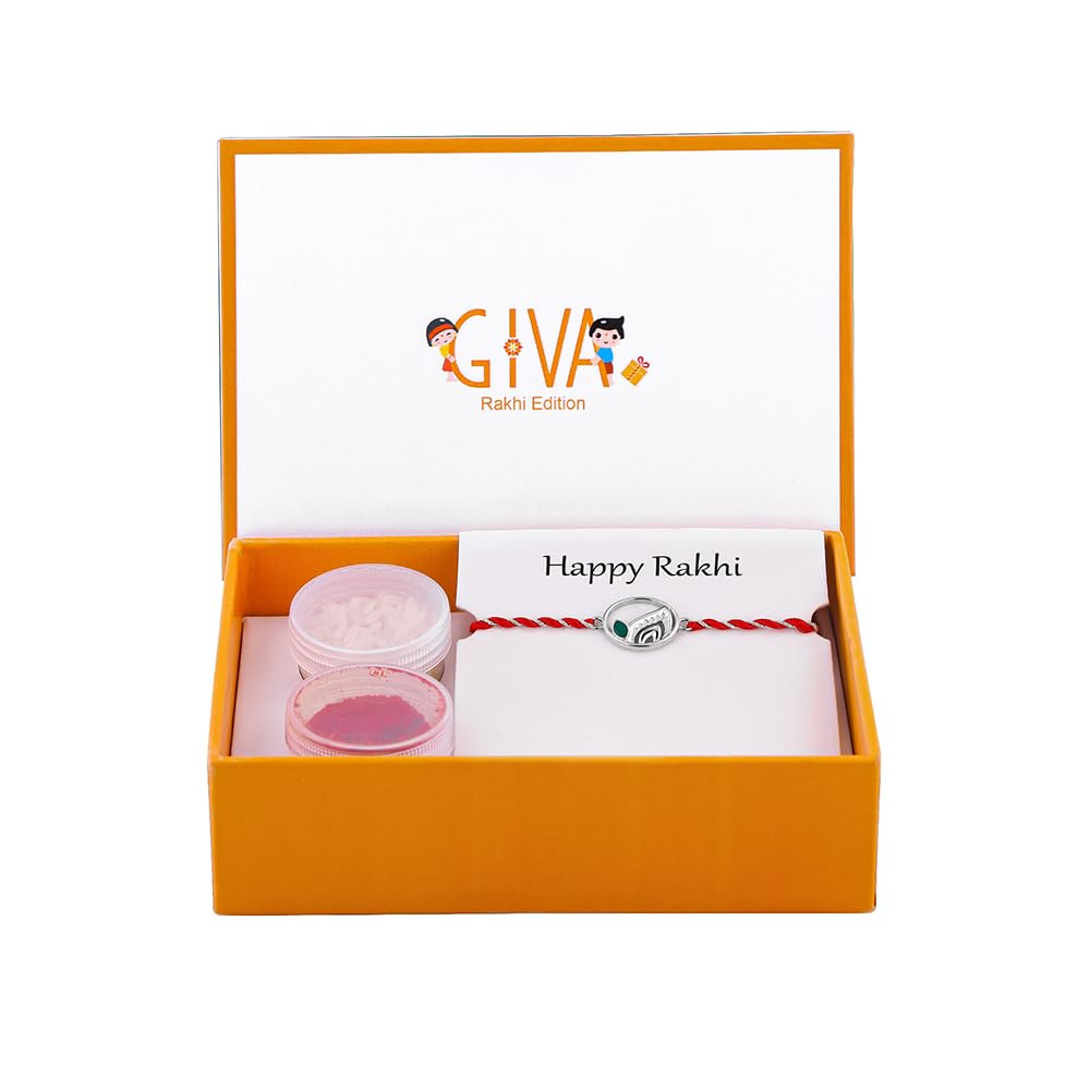 GIVA 925 Silver Peacock Feather Rakhi|Raksha Bandhan Rakhi for Brother | Gift for Men & Boys| With Certificate of Authenticity and 925 Stamp - Image 4