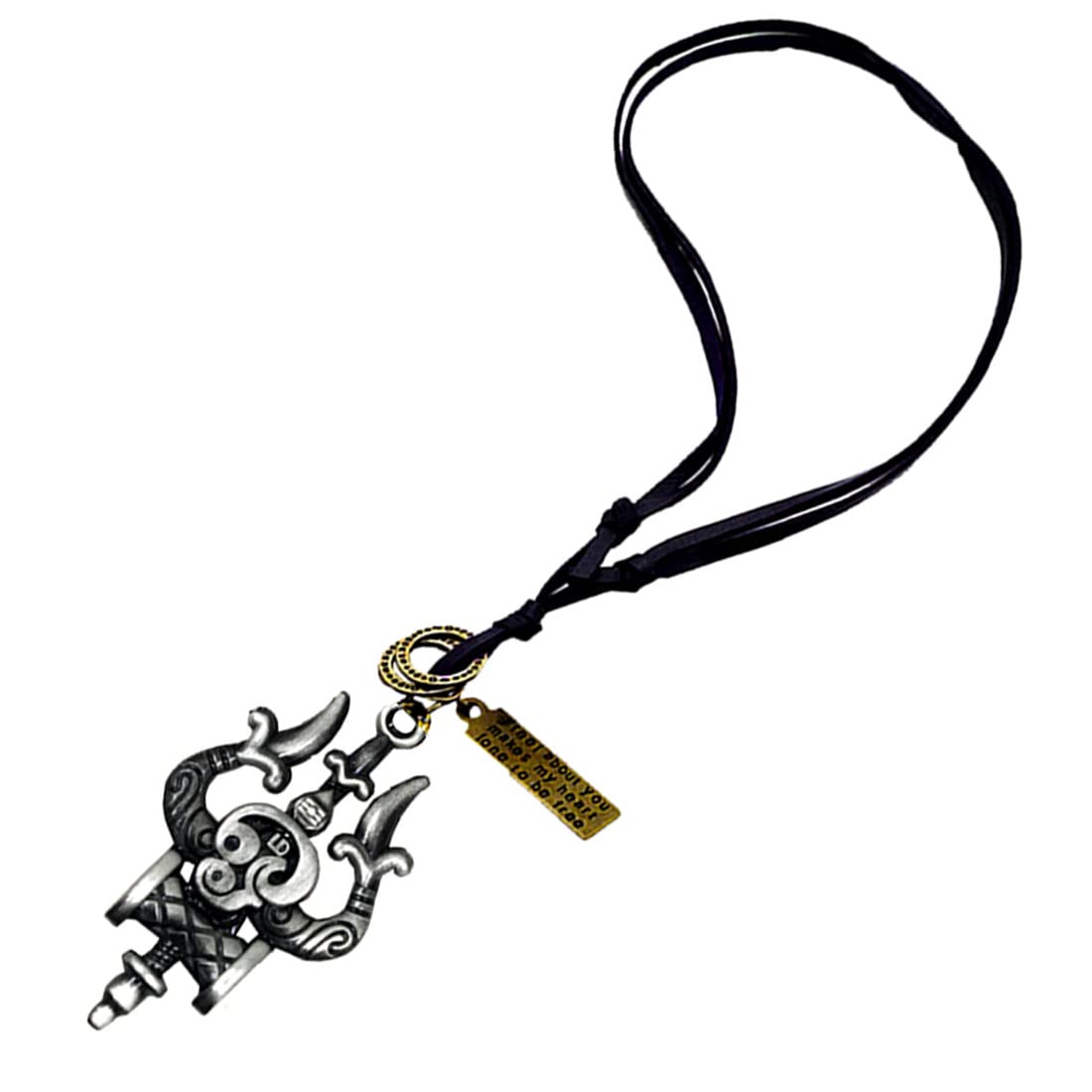 AFH Trishul Damaru Tamil Om Grey Car Hanging Charm Decorative Hanging Ornament - Image 3