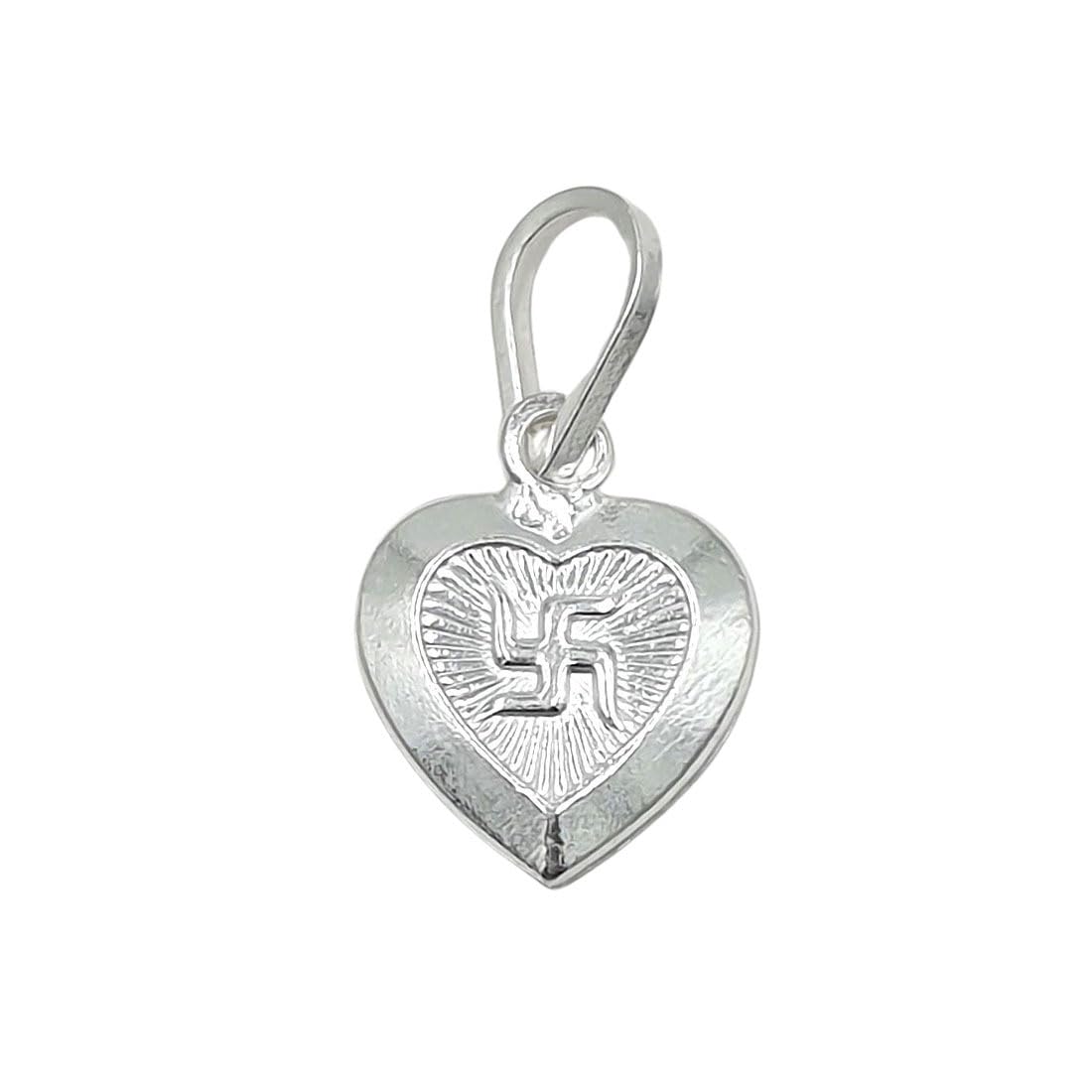 Sahiba Gems Pure Sterling Silver Swastik Nazar Pendant with Black Cotton Thread Protection for New Born Babies kids | Baby Shower Gifting Purpose - Image 2