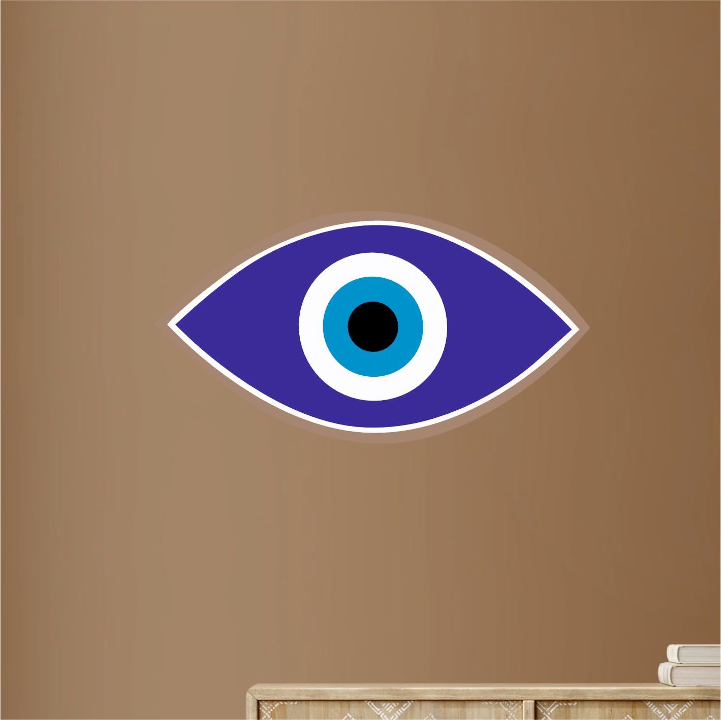 Nupur Studios “Blue Evil Eye” ready to hang wooden artwork for Home decor/Positive Vibes/Evil Eye/Handmade/Wall Art/Offices/Diwali Decoration/Good Luck Charm/Nazar Protection - Image 4