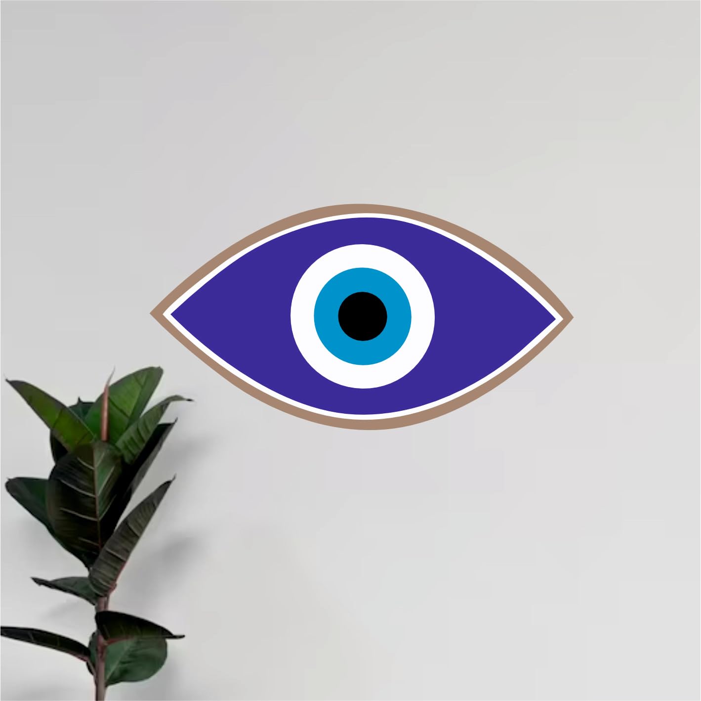 Nupur Studios “Blue Evil Eye” ready to hang wooden artwork for Home decor/Positive Vibes/Evil Eye/Handmade/Wall Art/Offices/Diwali Decoration/Good Luck Charm/Nazar Protection - Image 2
