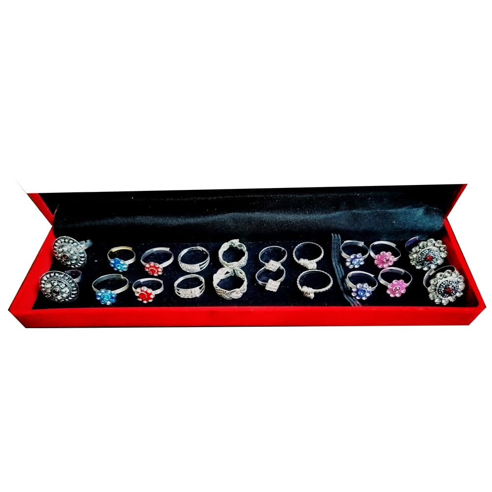 Shimankana 10 Pairs Set of Beautiful Stainless Steel and Oxidize Designer Toe Rings for Woman's/Girls - Image 5