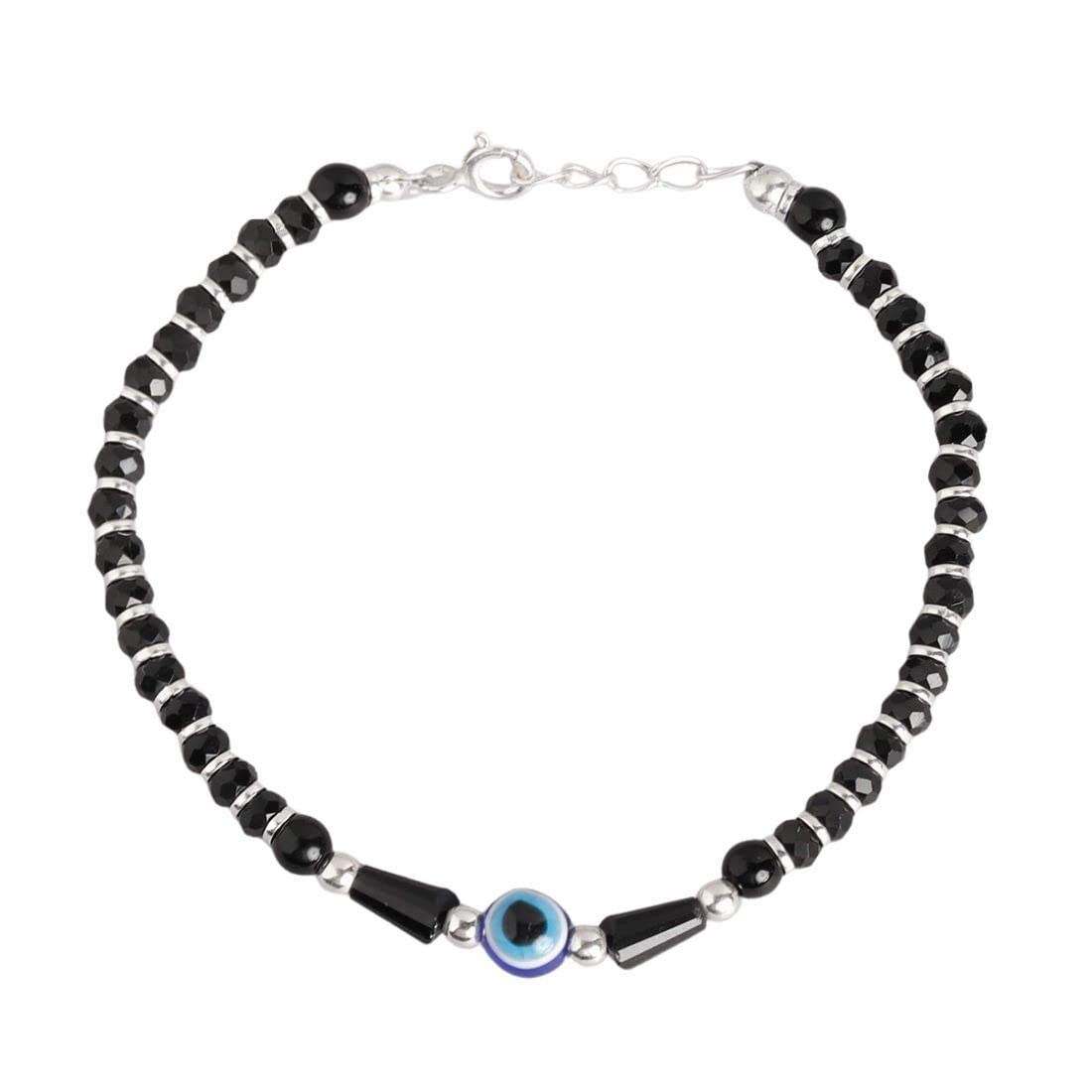 ZAVYA 925 Sterling Silver Evil Eye Rhodium Plating Bracelet | Gift for Women and Girls | 1 Year Plating Warranty|Rakhi Gift For Sister - Image 2