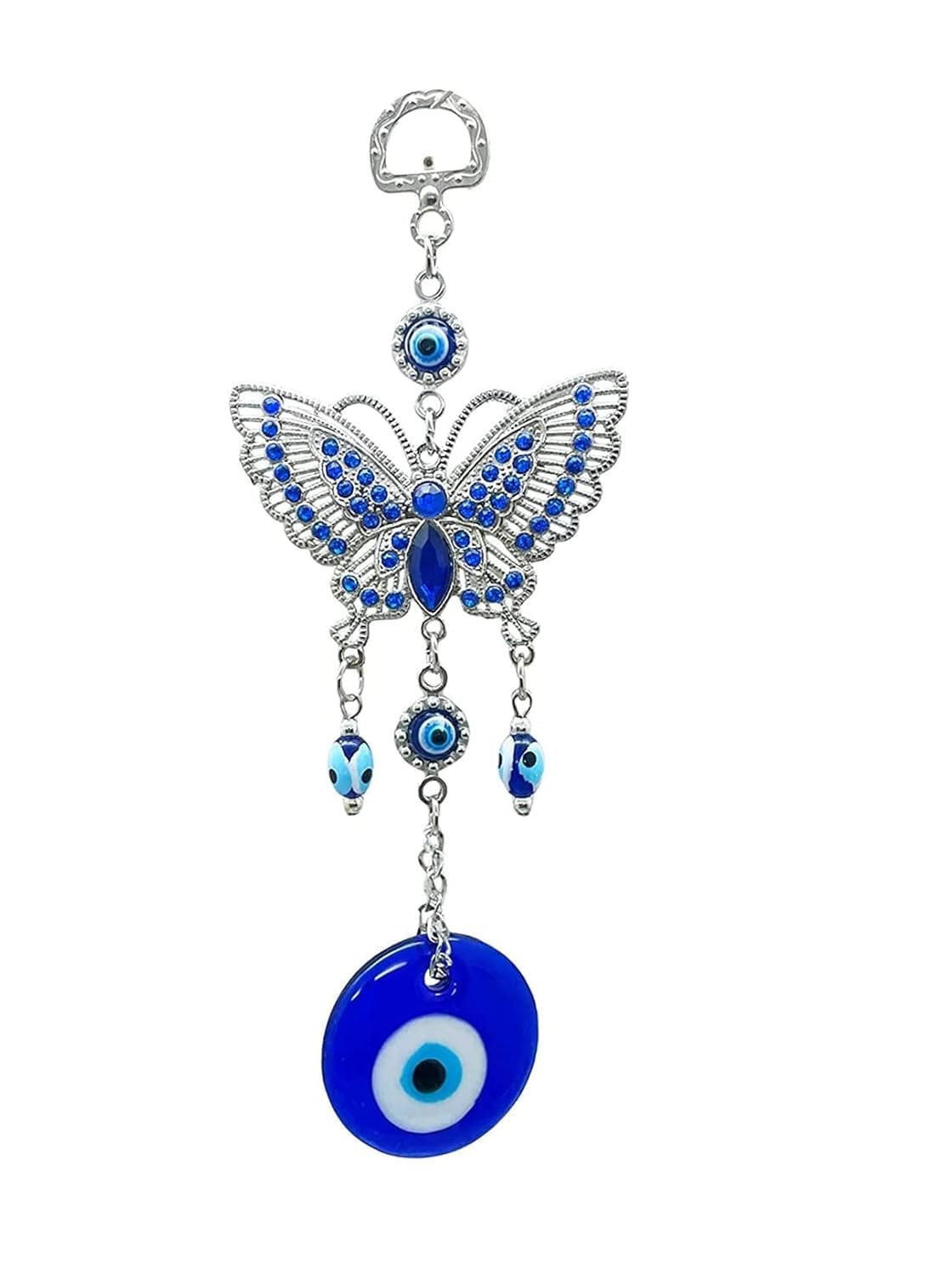 BLUE BEADS Turkish Feng Shui Vastu Blue Glass Evil Eye Hanging/Door Hanging Nazar Batu for Protection and Good Luck - Perfect for Gifting Home or Office (BUT01) - Image 2