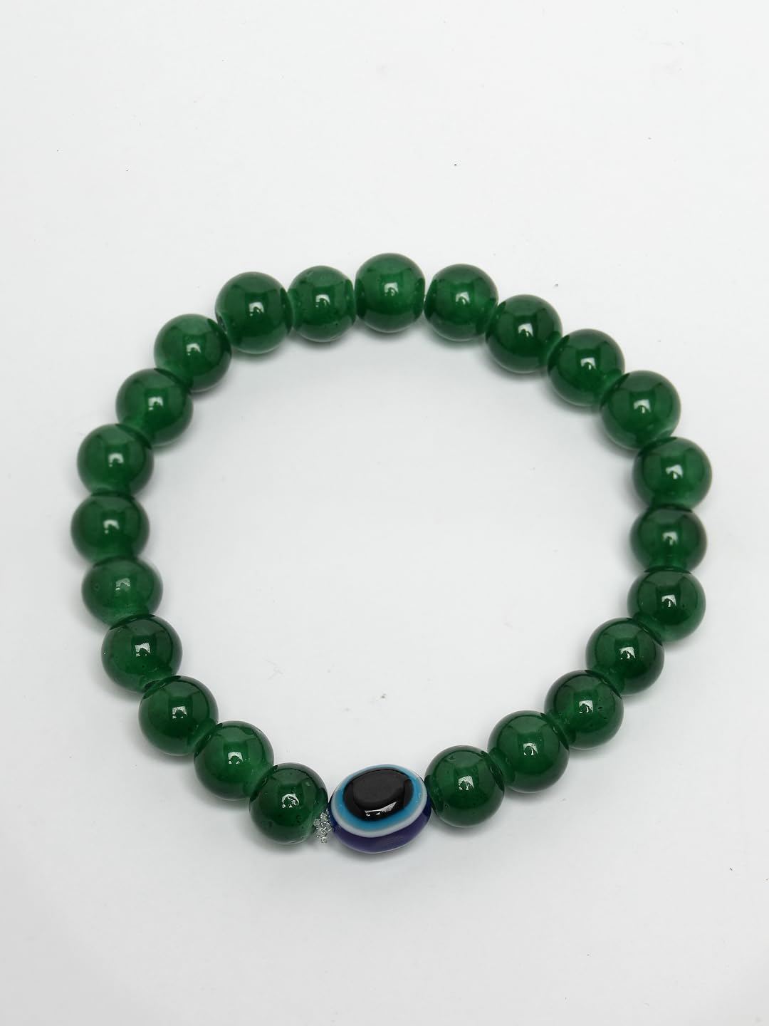 NVR Unisex Set Of 7 colors Crystals Beaded Evil Eye Elasticated Bracelet For Women; Girls ; Boys| 8mm beads| Ideal gift for valentine, new year, birthday, collage|Bohimian Look| Modern - Image 9